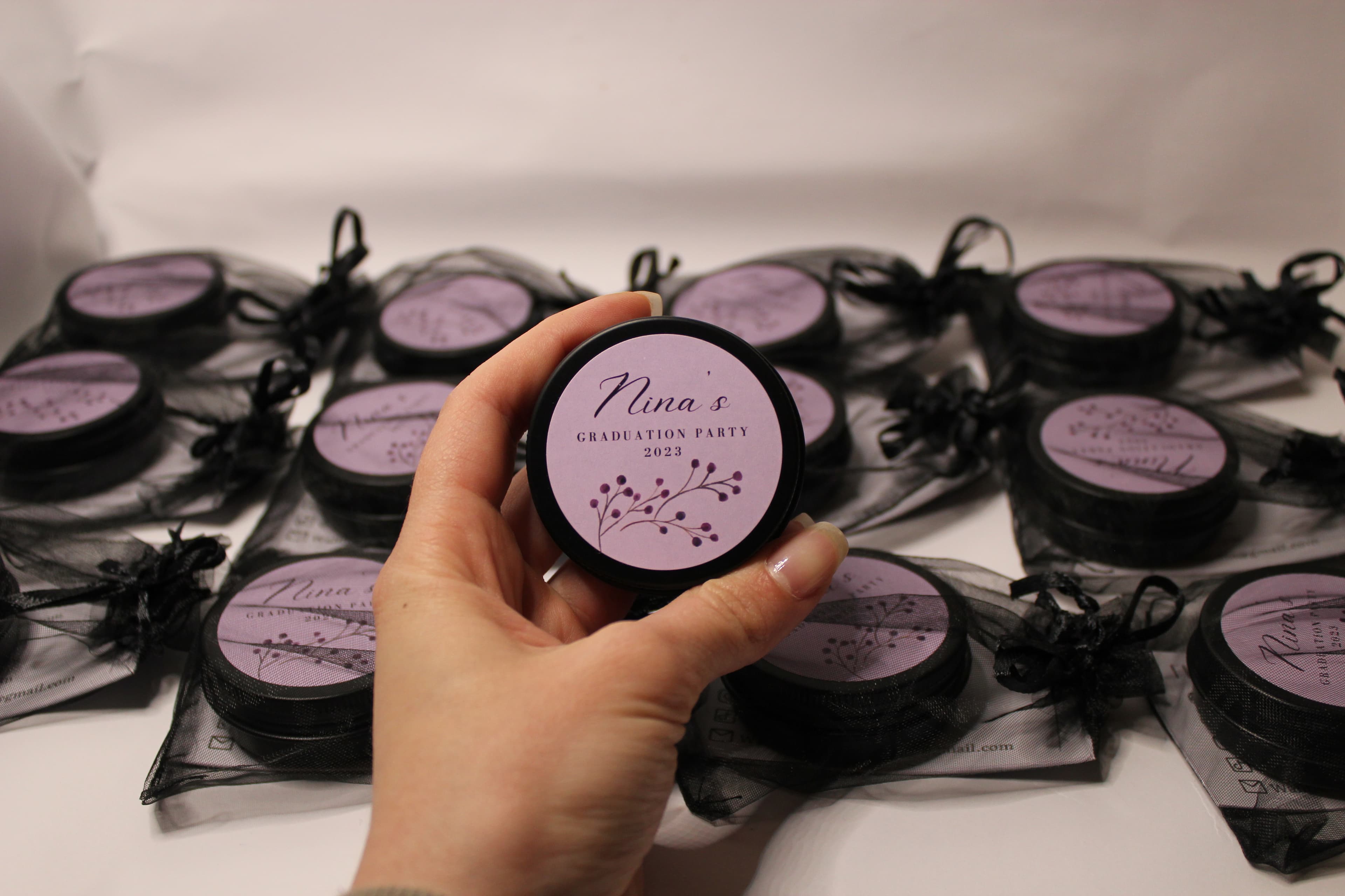 Custom label candles